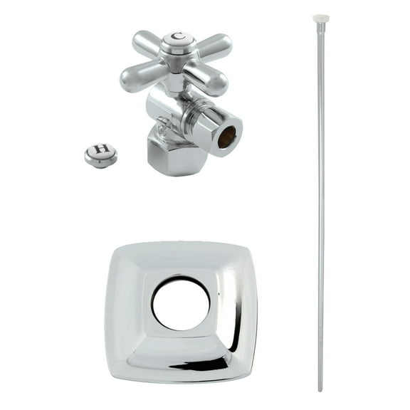 Kingston Brass KTK110P1 Traditional Plumbing Toilet Trim Kit with Flange in Polished Chrome