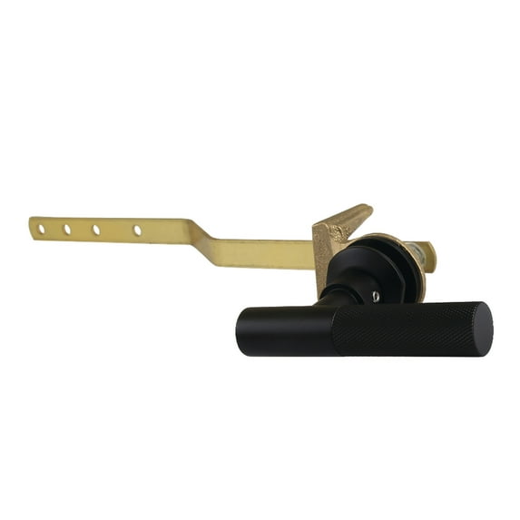 Kingston Brass KTKNL0 Convergent Front Mount Toilet Tank Lever with Knurled Handle in Matte Black