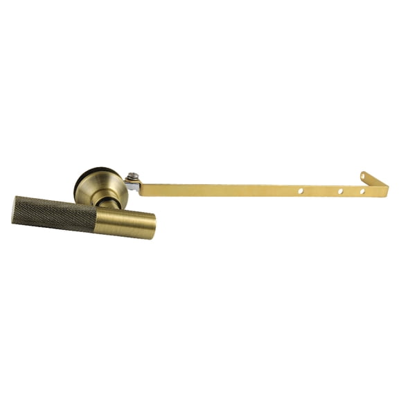 Kingston Brass KTKNLD3 Universal Front or Side Mount Toilet Tank Lever with Knurled Handle in Antique Brass