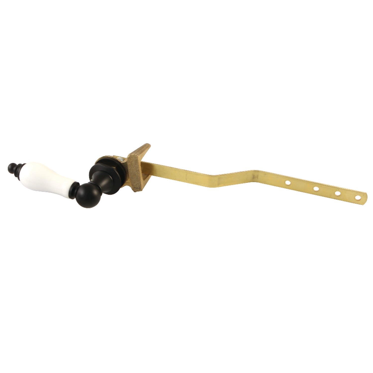 Victorian Matte Black and White Front Mount Toilet Tank Lever