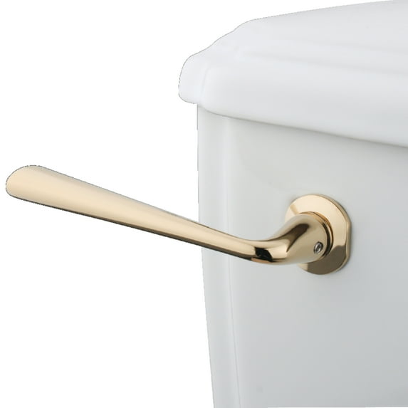 Kingston Brass KTZL2 Silver Sage Front Mount Toilet Tank Lever, Left/Right Installation in Polished Brass