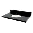 thumbnail image 1 of Kingston Brass KVPK3622K38 Templeton 36-Inch Black Granite Vanity Top (8" Faucet Drillings) in Black/White, 1 of 5