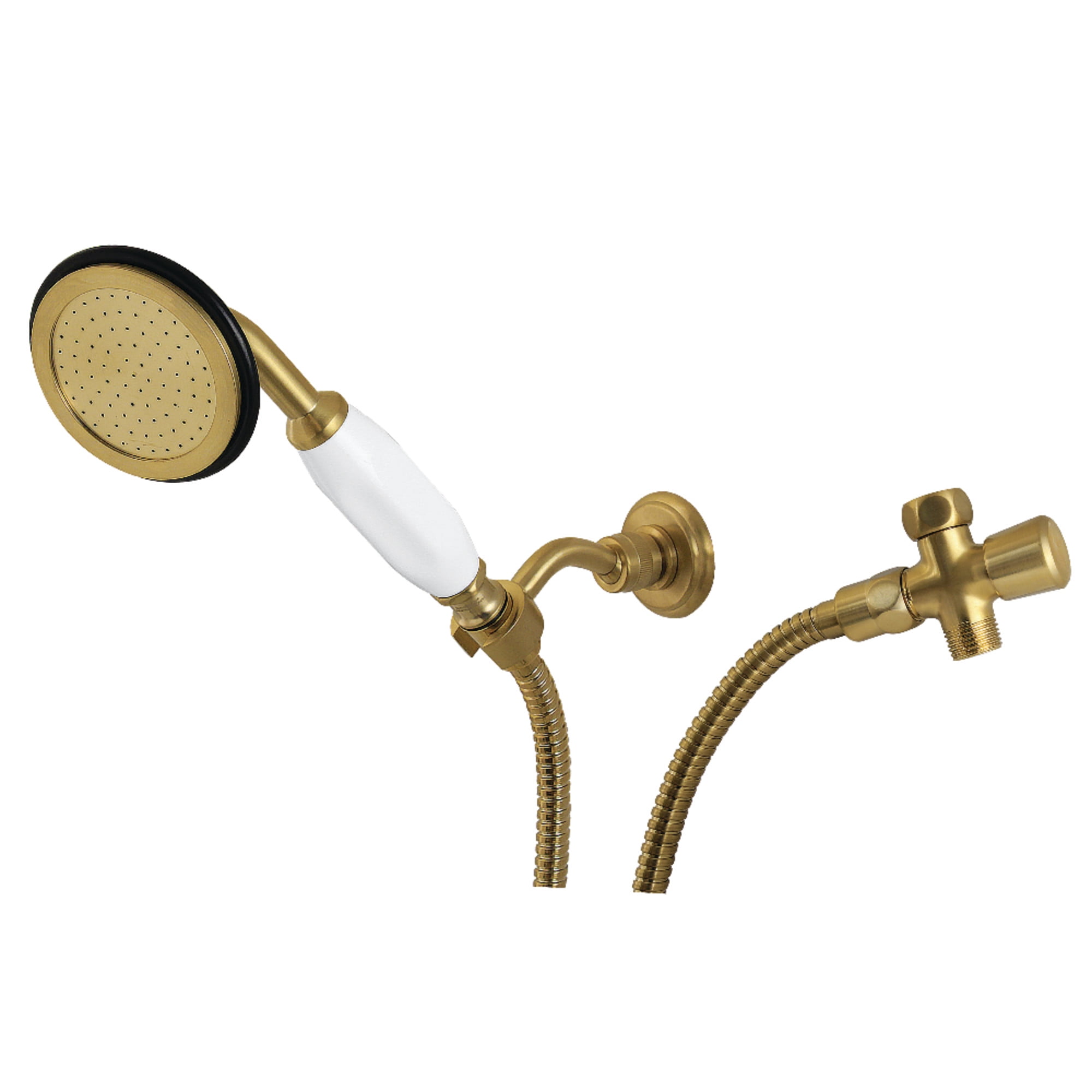 Kingston Brass KX10207BD Vintage Hand Shower Kit, Brushed Brass