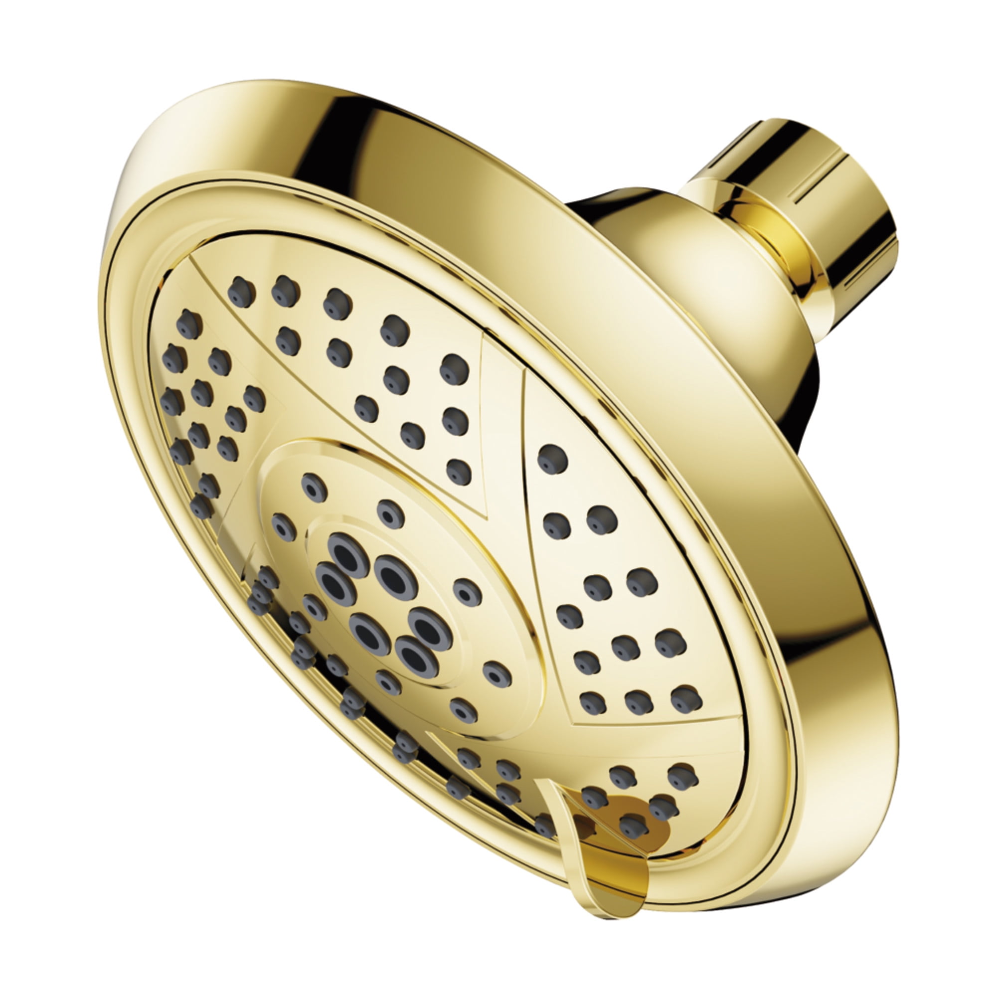 Kingston Brass KX1552 Vilbosch 5" Round 5-Function ABS Shower Head, Polished Brass