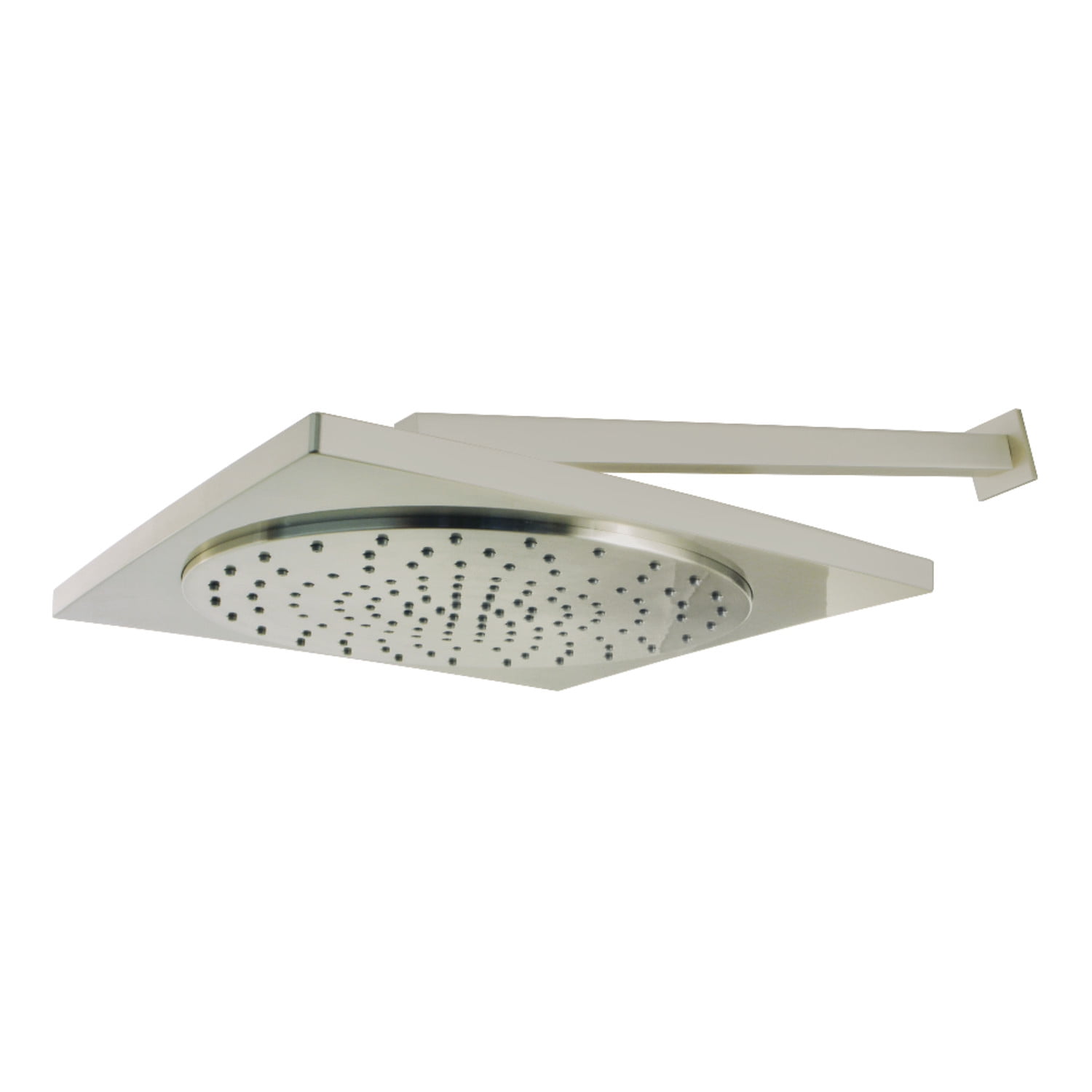 Kingston Brass KX8228CK Shower Scape 12" Rainfall Square Shower Head with 16" Shower Arm, Brushed Nickel