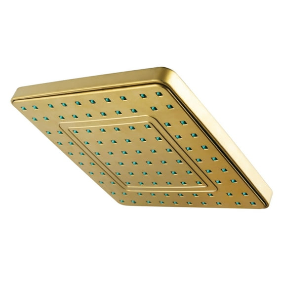 Kingston Brass KY4647 Claremont Full Spray Square Rain Shower Head, Brushed Brass