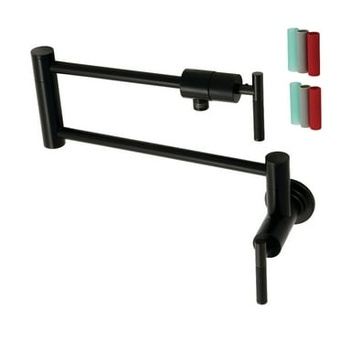 Kingston Brass Kaiser Wall Mounted Pot Filler Faucet Matte Black