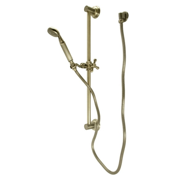 Kingston Brass KAK3423W3 Made to Match Shower System with Slide/Grab Bar and Hand Shower in Antique Brass