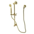 thumbnail image 1 of Kingston Brass KAK3422W2 Made to Match Shower System with Slide/Grab Bar and Hand Shower, Polished Brass, 1 of 5