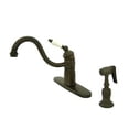 thumbnail image 1 of Kingston Brass KB1575PLBS Victorian Mono Deck Mount Kitchen Faucet with PL Ha..., 1 of 3
