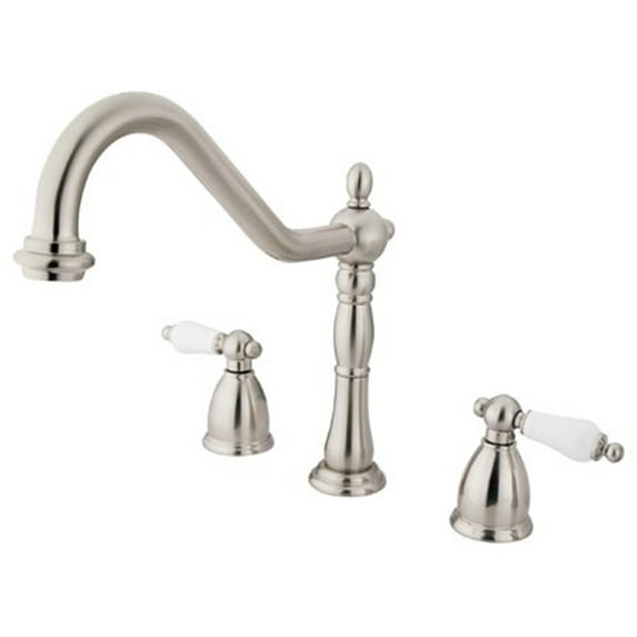 Kingston Brass Heritage 8" Center Kitchen Faucet without Deck