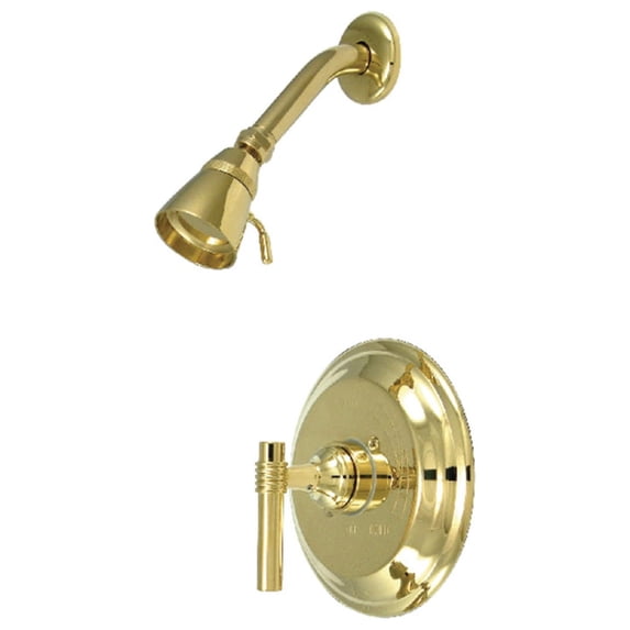 Kingston Brass Milano Shower Faucets With Polished Brass Finish KB2632MLSO