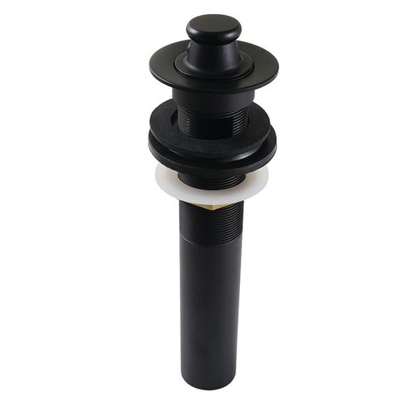 Kingston Brass KB3000 17 ga Lift & Turn Sink Drain with Overflow, Matte Black