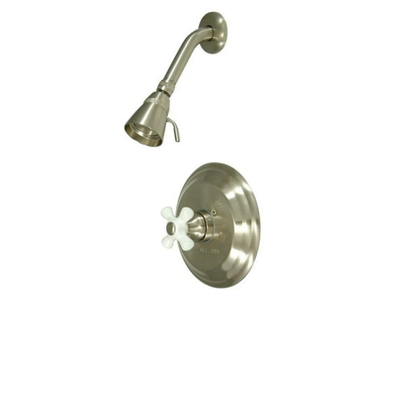 Kingston Brass KB3638PXSO Vintage Tub and Shower Faucet, 7-1/2-Inch, Satin Ni...