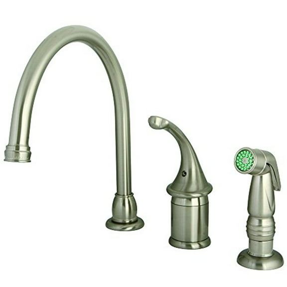 Kingston Brass KB3818GLSP Georgian Kitchen Faucet with Sprayer, 8-3/4-Inch, S...