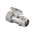 thumbnail image 1 of Kingston Brass KB400V1 Shower Scape 1/2" FIP x 1/2" MIP Quarter-Turn Quarter-Turn Straight Shut-Off Valve, Polished Chrome, 1 of 4