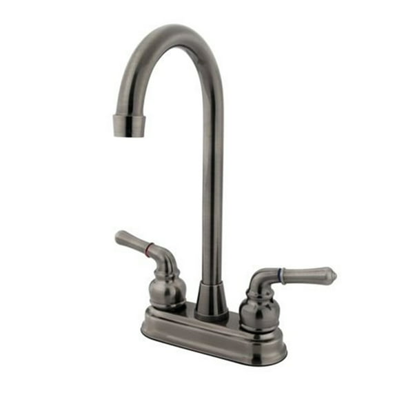 Kingston Brass Magellan Two Handle 4" Centerset High-Arch Bar Faucet