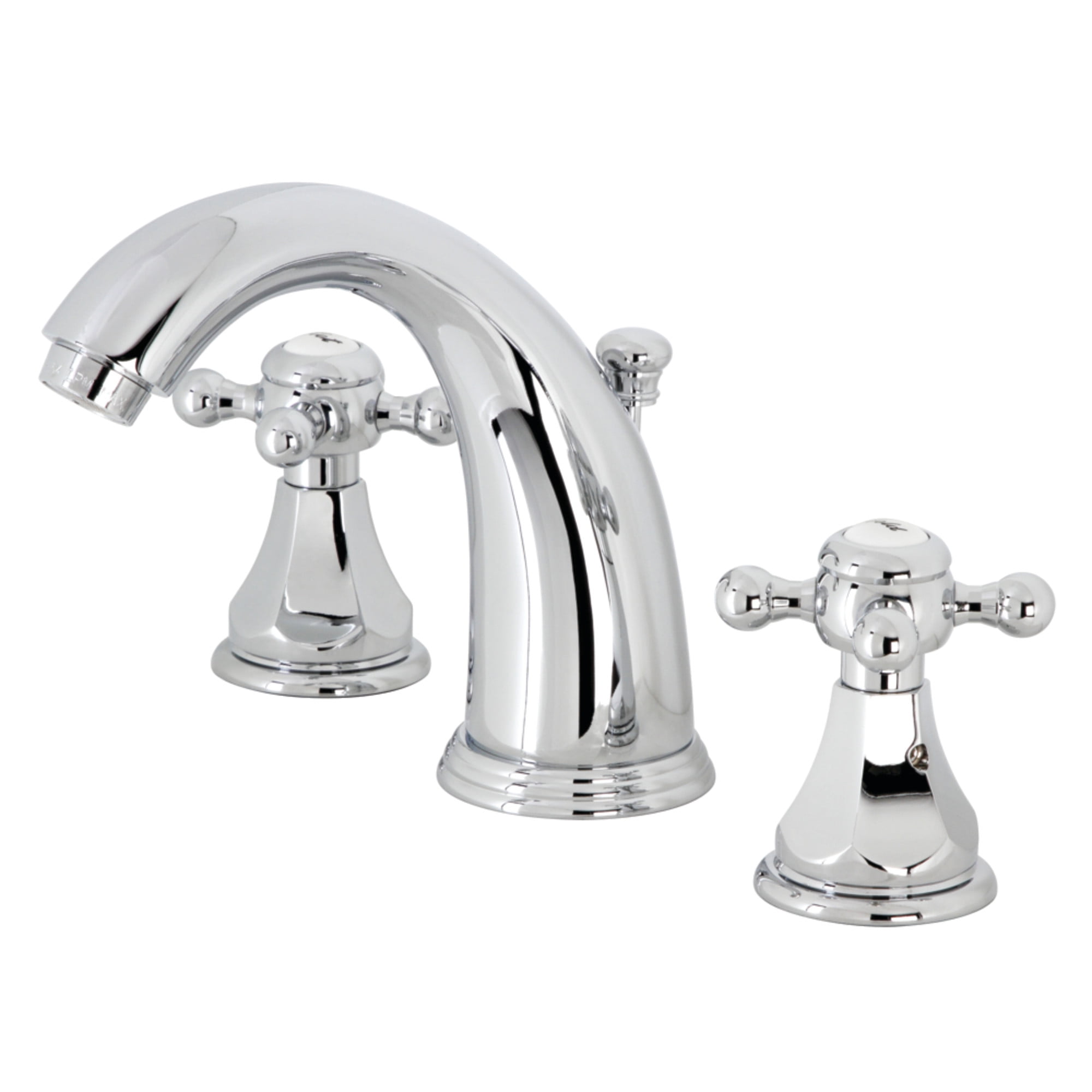 Metropolitan Polished Chrome Widespread Bathroom Faucet with Dual Cross Handles