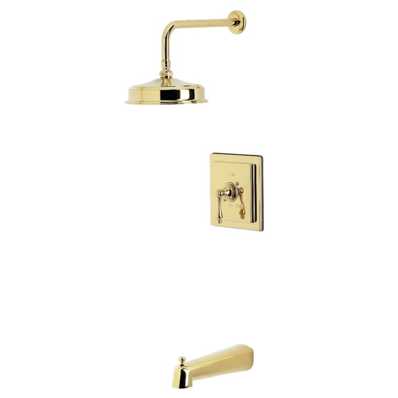 Kingston Brass KB5892AL Revival Single-Handle Pressure Balanced Tub and Shower Faucet, Polished Brass