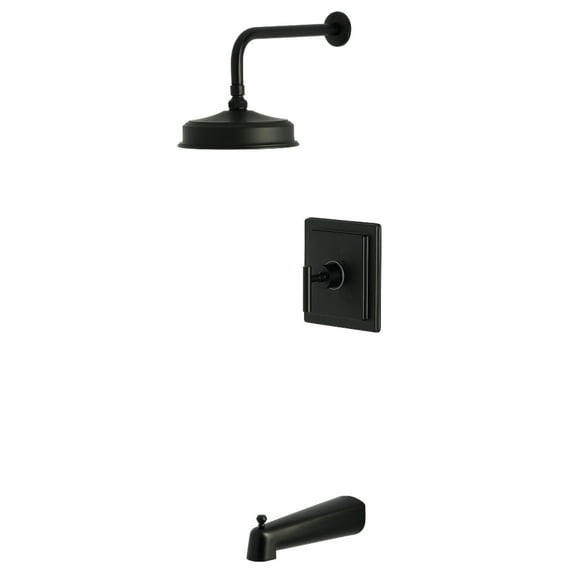 Kingston Brass KB5890CML Manhattan Single-Handle Pressure Balanced Tub and Shower Faucet, Matte Black