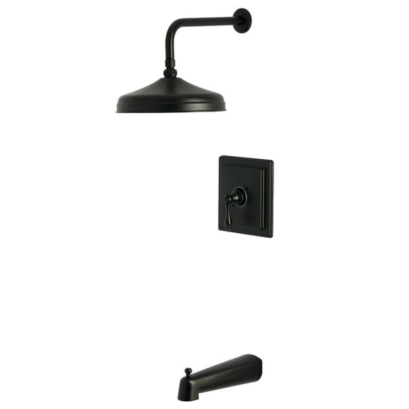 Kingston Brass KB6140AL Revival Single-Handle Pressure Balanced Tub and Shower Faucet, Matte Black