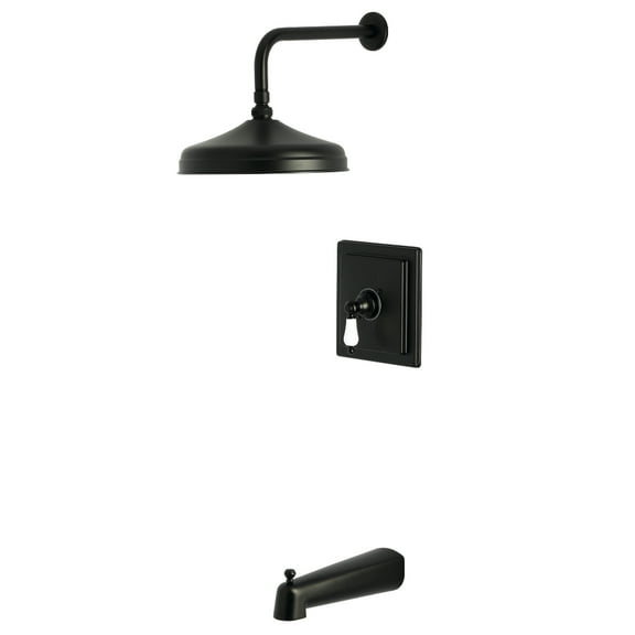 Kingston Brass KB6140PL Demure Single-Handle Pressure Balanced Tub and Shower Faucet, Matte Black