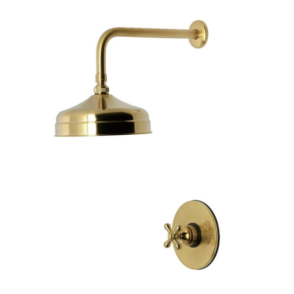 Kingston Brass KB6337AXSO Restoration Single-Handle Pressure Balanced Shower Faucet, Brushed Brass