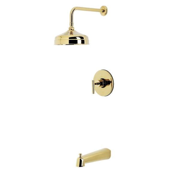Kingston Brass KB6332CML Manhattan Single-Handle Pressure Balanced Tub and Shower Faucet, Polished Brass