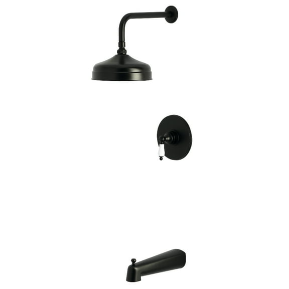 Kingston Brass KB6330PL Demure Single-Handle Pressure Balanced Tub and Shower Faucet, Matte Black