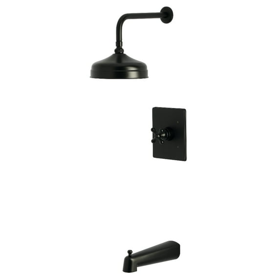Kingston Brass KB6340AX Revival Single-Handle Pressure Balanced Tub and Shower Faucet, Matte Black