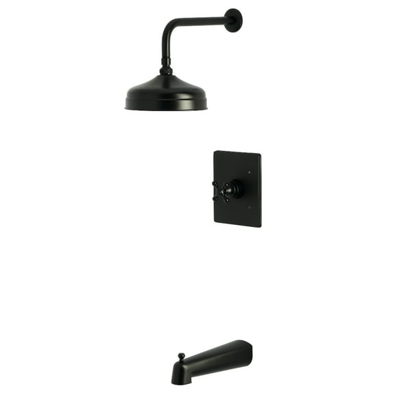 Kingston Brass KB6340BX Metropolitan Single-Handle Pressure Balanced Tub and Shower Faucet, Matte Black