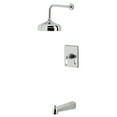 thumbnail image 1 of Kingston Brass KB6341PL Demure Single-Handle Pressure Balanced Tub and Shower Faucet, Polished Chrome, 1 of 7