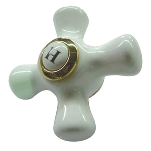 Kingston Brass Kbh1602pxh Hot Porcelain Cross Handle, 3/8" X 16Pt - Brass