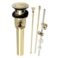 thumbnail image 1 of Kingston Brass KBT2122 16.25 in. 22 Gauge Brass Pop-Up Drain with Overflow & Extra Long Pop-Up Rod, Polished Brass, 1 of 4