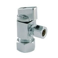 thumbnail image 1 of Kingston Brass KF53301CTL 5/8" O.D x 3/8" O.D. Compression Quarter Turn Angle Stop Valve, Polished Chrome, 1 of 2