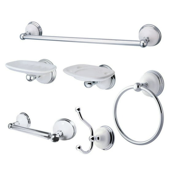 Kingston Brass Victorian Standard Mount 6 Piece Bathroom Accessory Set