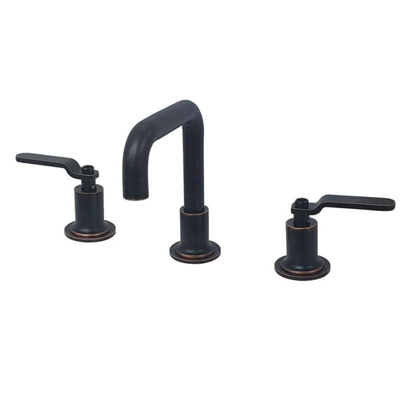 Kingston Brass Knight Single-Handle 1-Hole Deck Mount Bathroom Faucet with Push Pop-Up Naples Bronze Bronze Finish