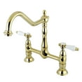 thumbnail image 1 of Kingston Brass KS1172BPL Bel-Air Bridge Kitchen Faucet, Polished Brass, 1 of 5
