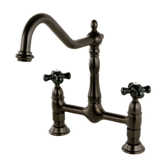 Kingston Brass KS1175PKX Duchess Bridge Kitchen Faucet, Oil Rubbed Bronze