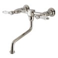 thumbnail image 1 of Kingston Brass KS1216BPL Bel-Air Double-Handle Wall Mount Bathroom Faucet, Polished Nickel, 1 of 8