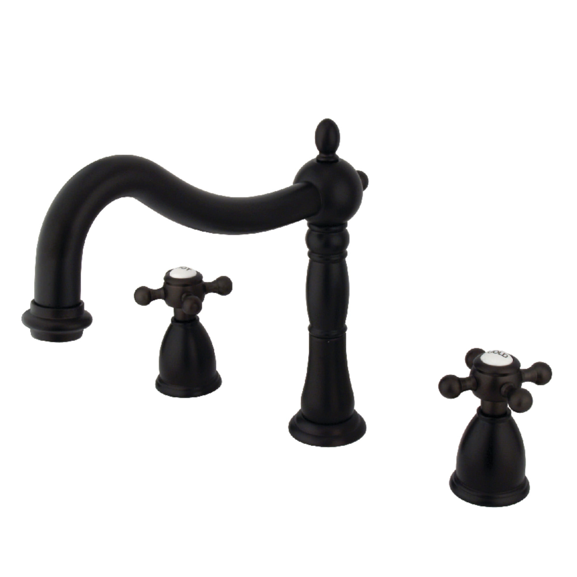 Kingston Brass KS1345BX Metropolitan Two-Handle Deck Mount Roman Tub Faucet, Oil Rubbed Bronze