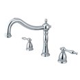 thumbnail image 1 of Kingston Brass KS1341NL Naples Two-Handle Deck Mount Roman Tub Faucet, Polished Chrome, 1 of 4