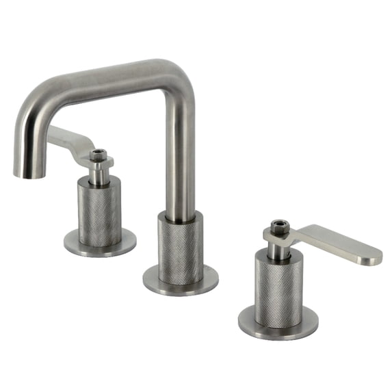 Kingston Brass KS1418KL Whitaker Widespread Bathroom Faucet with Push Pop-Up Drain, Brushed Nickel