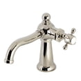 thumbnail image 1 of Kingston Brass KS154BXPN Nautical One-Handle Single-Hole Bathroom Faucet with Push Pop-Up Drain, Polished Nickel, 1 of 7