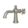 thumbnail image 1 of Kingston Brass KS154BXBN Nautical One-Handle Single-Hole Bathroom Faucet with Push Pop-Up Drain, Brushed Nickel, 1 of 4