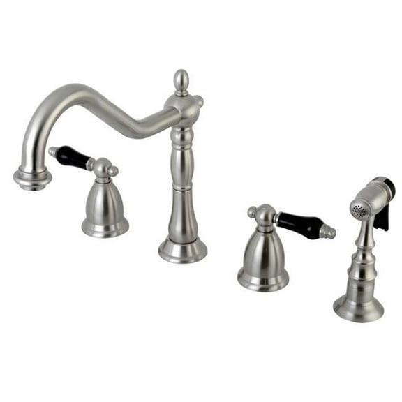 Kingston Brass KS1798PKLBS Widespread Kitchen Faucet, Brushed Nickel