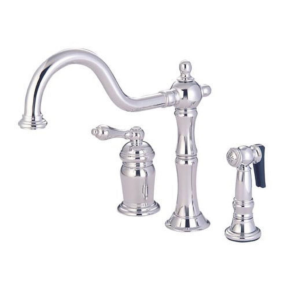 Kingston Brass Ks181.Albs Heritage 1.8 GPM Widespread Kitchen Faucet ...