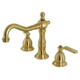 thumbnail image 1 of Kingston Brass KS1977KL Whitaker Widespread Bathroom Faucet with Brass Pop-Up, Brushed Brass, 1 of 8