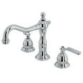 thumbnail image 1 of Kingston Brass KS1971KL Whitaker Widespread Bathroom Faucet with Brass Pop-Up, Polished Chrome, 1 of 8