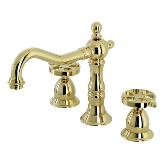 Kingston Brass KS1972RX Belknap Widespread Bathroom Faucet with Brass Pop-Up, Polished Brass
